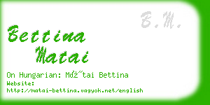 bettina matai business card